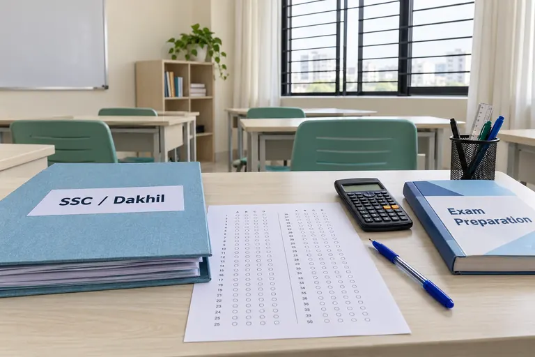 Illustrative photo: SSC and Dakhil examination preparation materials
